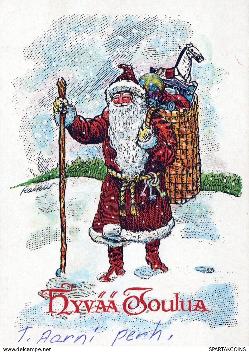 BABBO NATALE Natale Vintage Cartolina CPSM #PAJ634.IT - Santa Claus