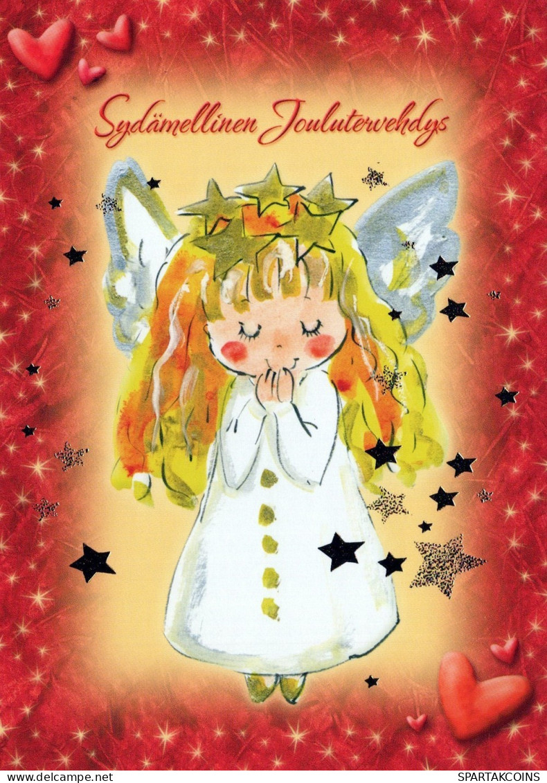 ANGELO Buon Anno Natale Vintage Cartolina CPSM #PAJ366.IT - Engel