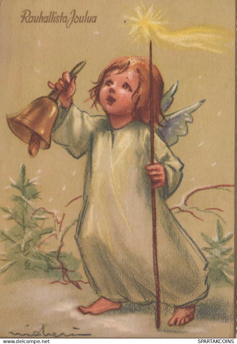ANGELO Buon Anno Natale Vintage Cartolina CPSM #PAH981.IT - Anges