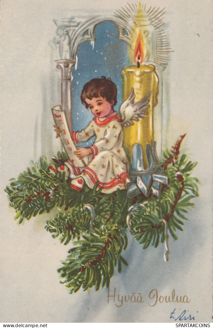 ANGELO Buon Anno Natale Vintage Cartolina CPSM #PAH424.IT - Engel