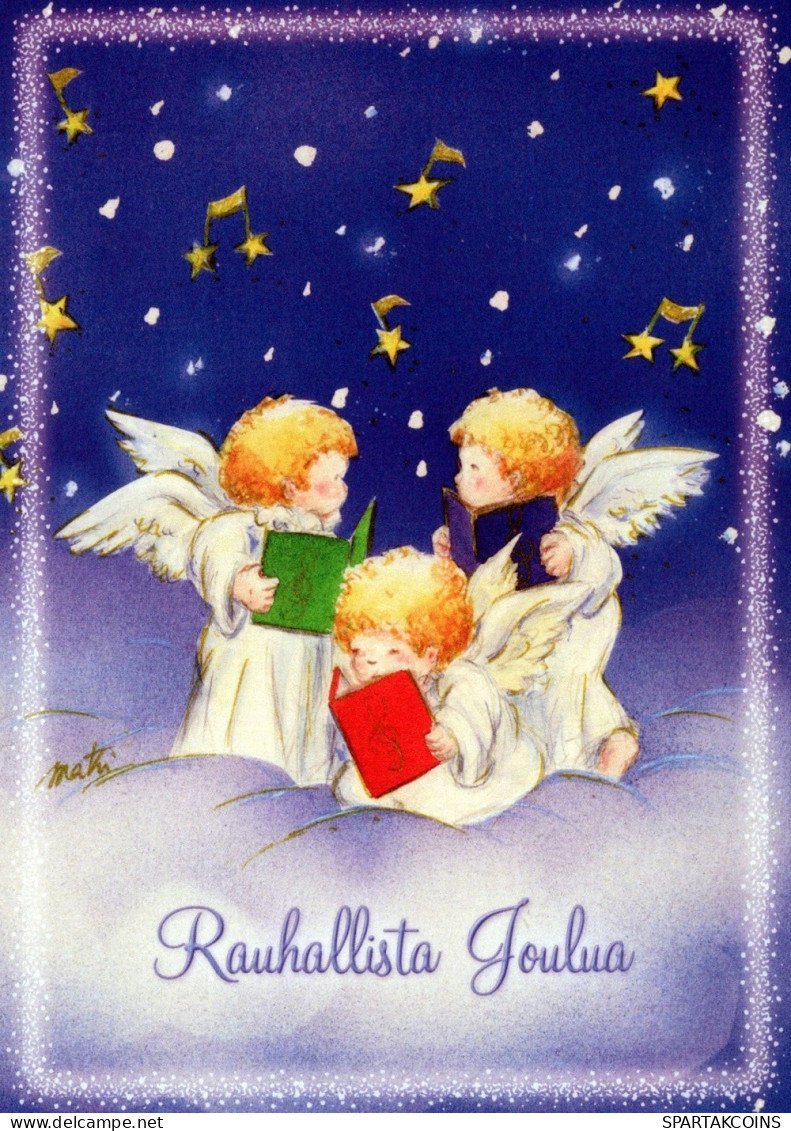 ANGELO Buon Anno Natale Vintage Cartolina CPSM #PAH356.IT - Engel