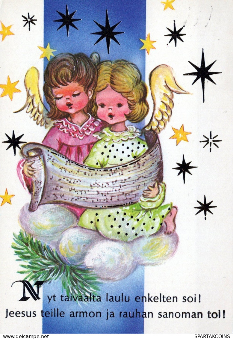 ANGELO Buon Anno Natale Vintage Cartolina CPSM #PAH548.IT - Engel