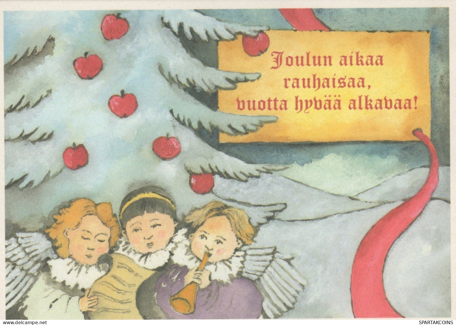 ANGELO Buon Anno Natale Vintage Cartolina CPSM #PAH165.IT - Angels