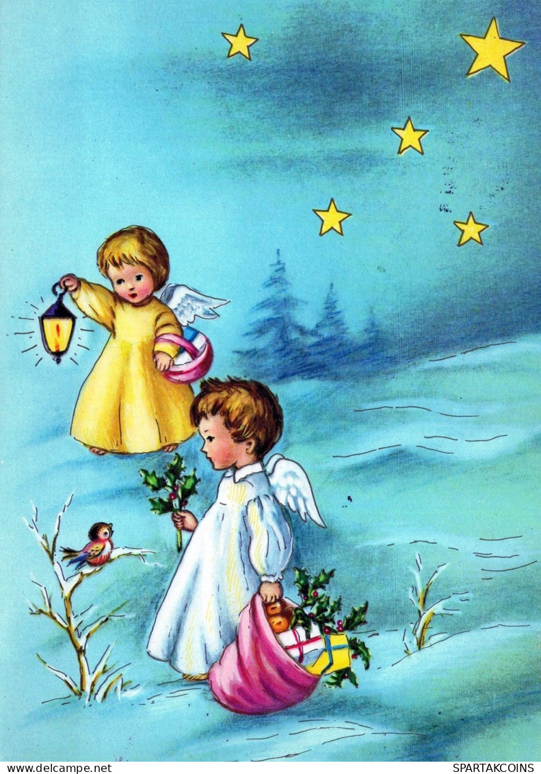 ANGELO Buon Anno Natale Vintage Cartolina CPSM #PAH486.IT - Anges