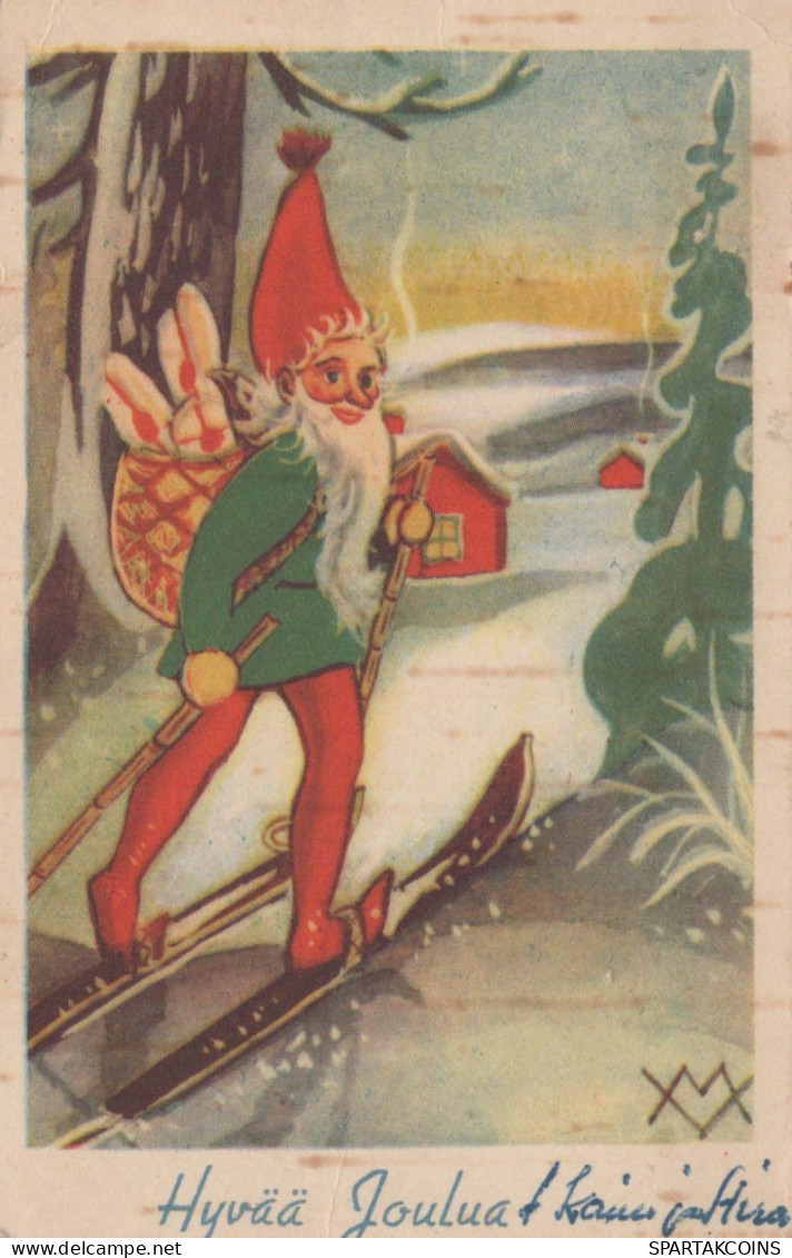SANTA CLAUS Happy New Year Christmas Vintage Postcard CPSMPF #PKG310.GB - Santa Claus