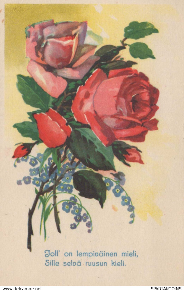 FLOWERS Vintage Postcard CPA #PKE646.GB - Flowers