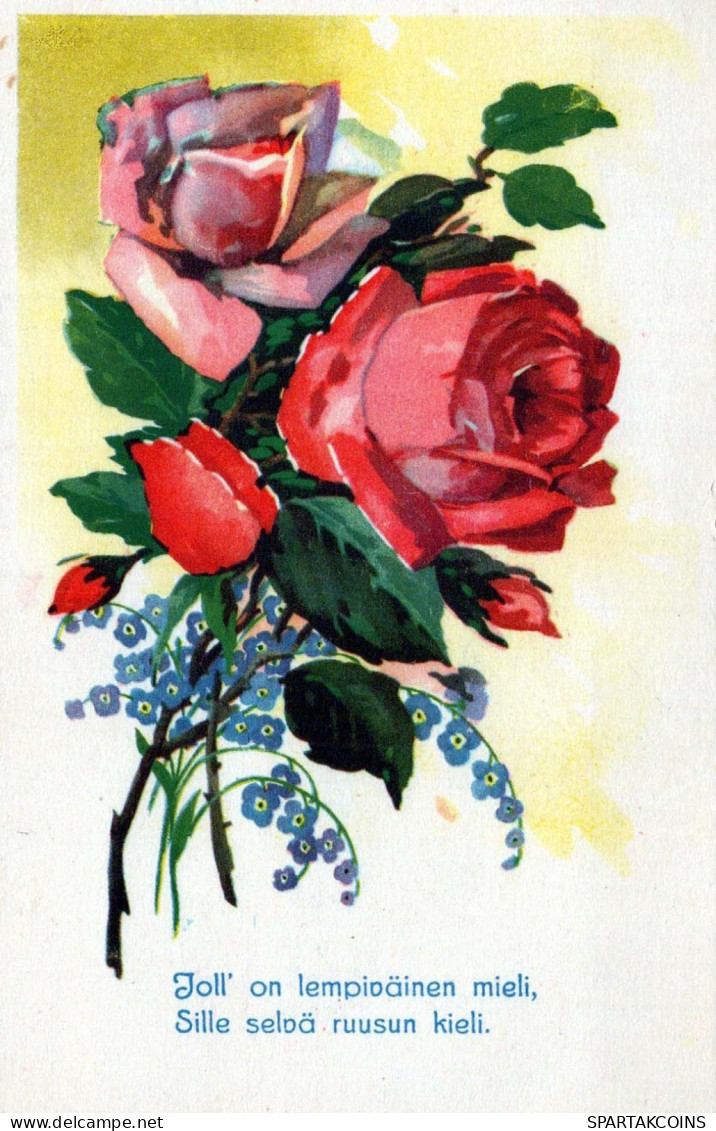 FLOWERS Vintage Postcard CPA #PKE646.GB - Flowers