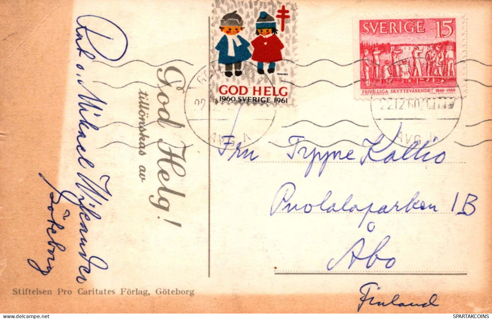 FLOWERS Vintage Postcard CPA #PKE525.GB - Flores