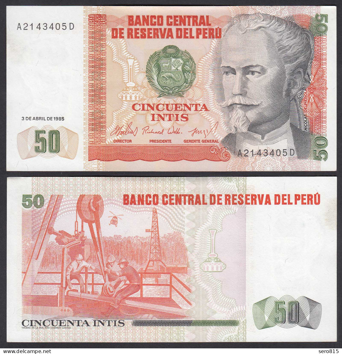 Peru 50 Intis Banknoten 1985 Pick 130 XF (2)    (24633 - Sonstige – Amerika