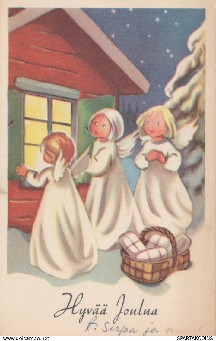 ANGEL Christmas Vintage Postcard CPSMPF #PKD382.GB - Anges