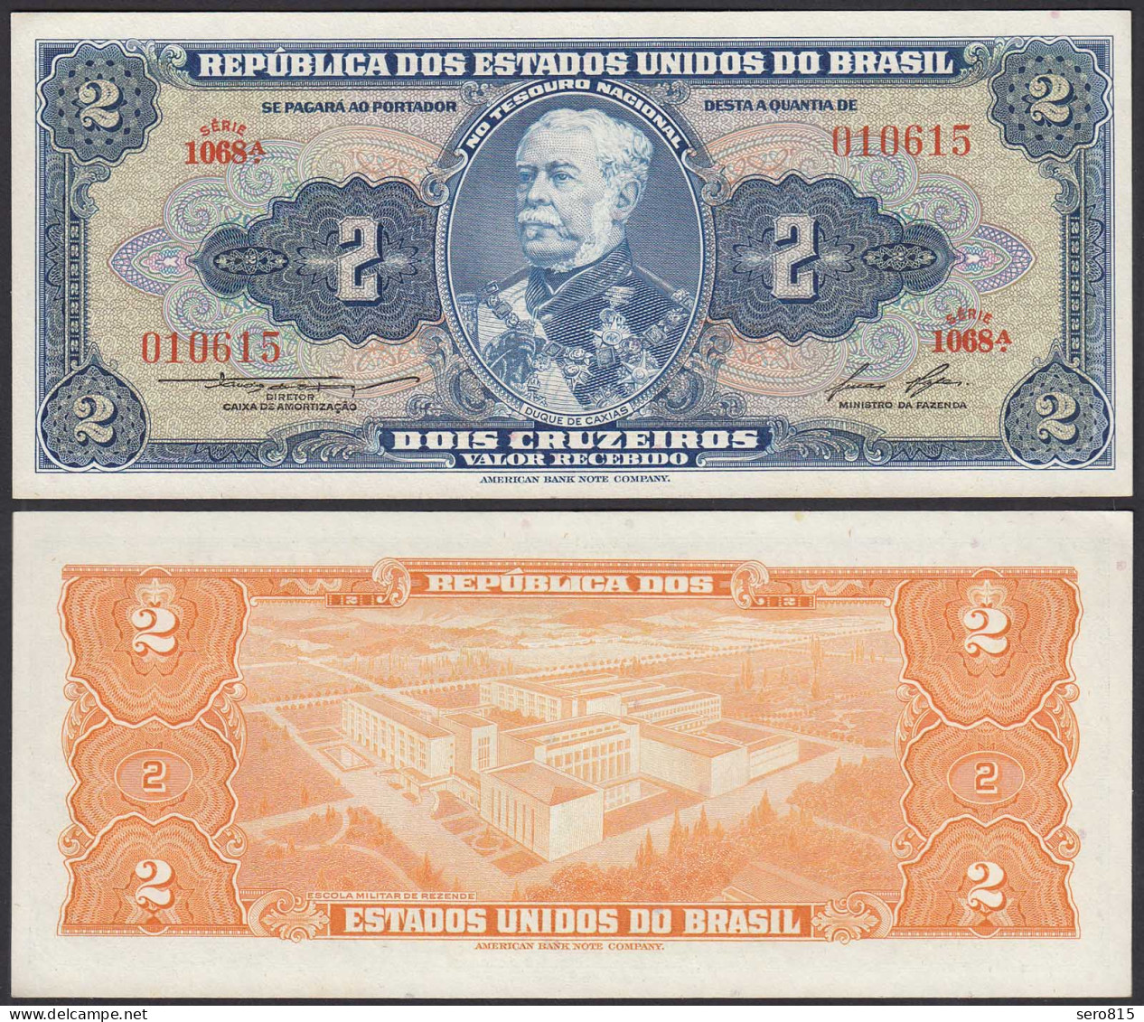 Brasilien - Brazil  2 Cruzaros (1958) Pick 151b UNC (1) Sig.6  (24909 - Altri – America