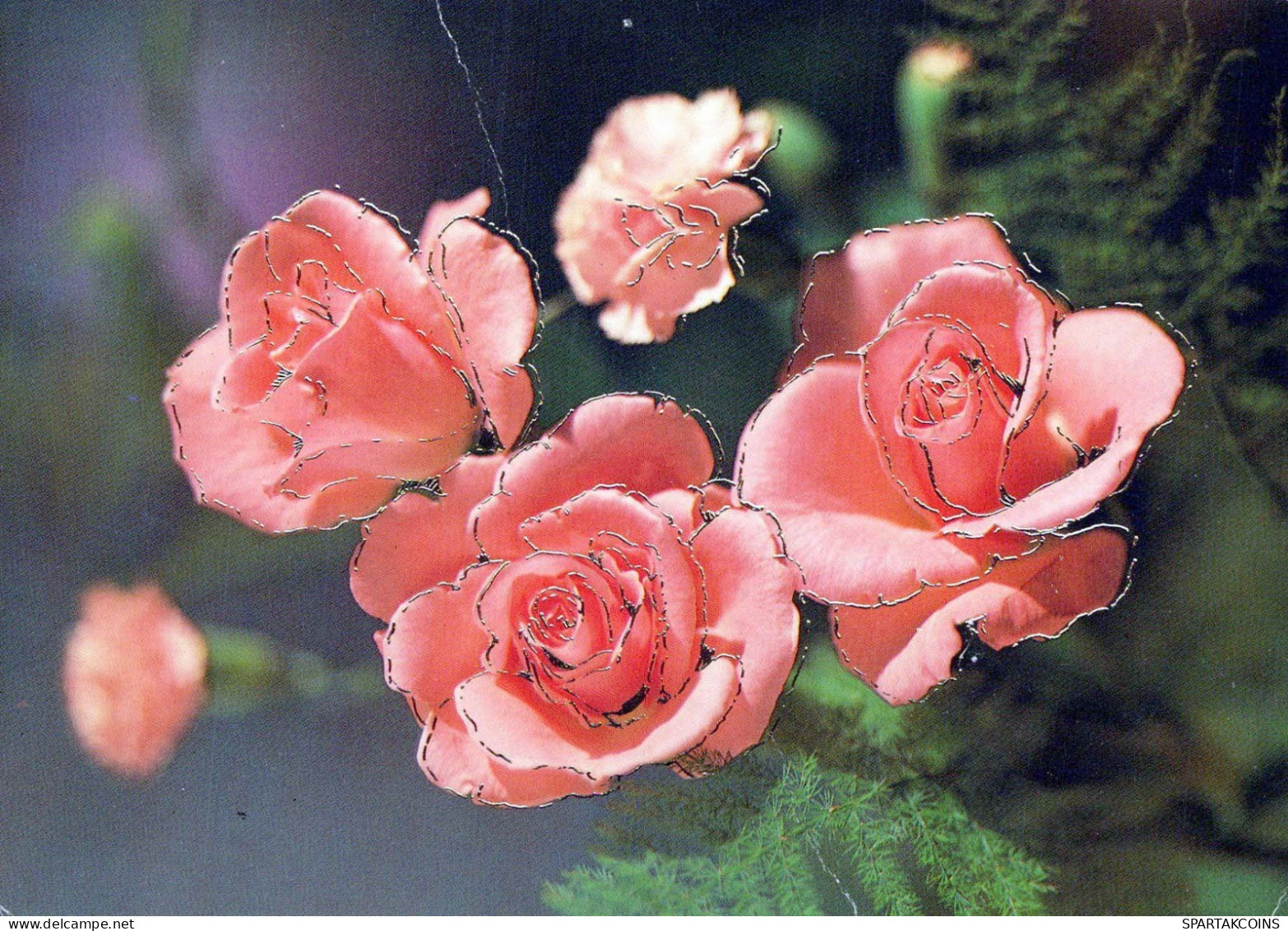 FLOWERS Vintage Postcard CPSM #PBZ351.GB - Blumen