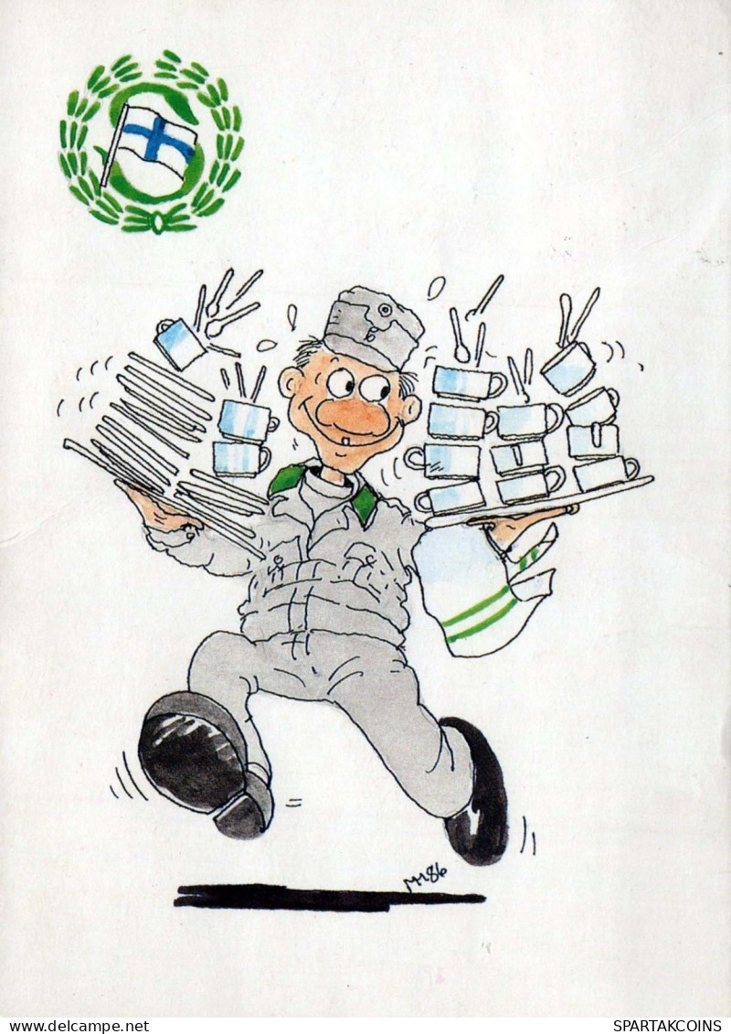 SOLDIERS HUMOUR Militaria Vintage Postcard CPSM #PBV862.GB - Humoristiques