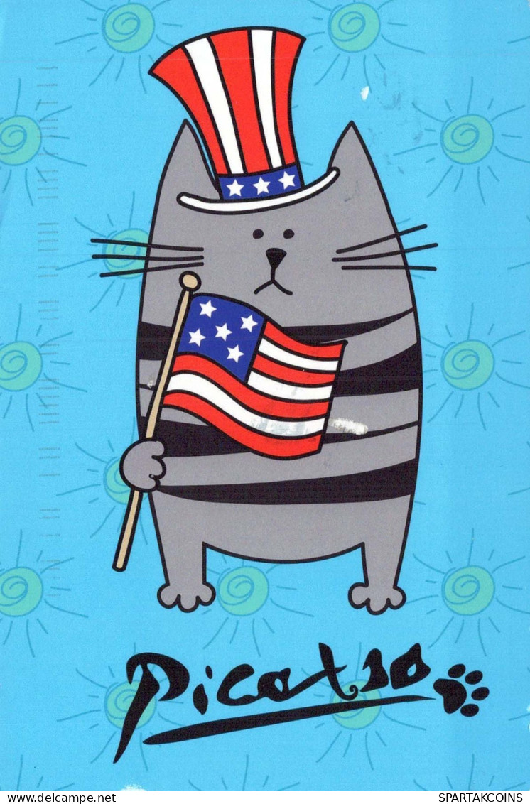 CAT KITTY Animals Vintage Postcard CPSM #PBQ745.GB - Cats
