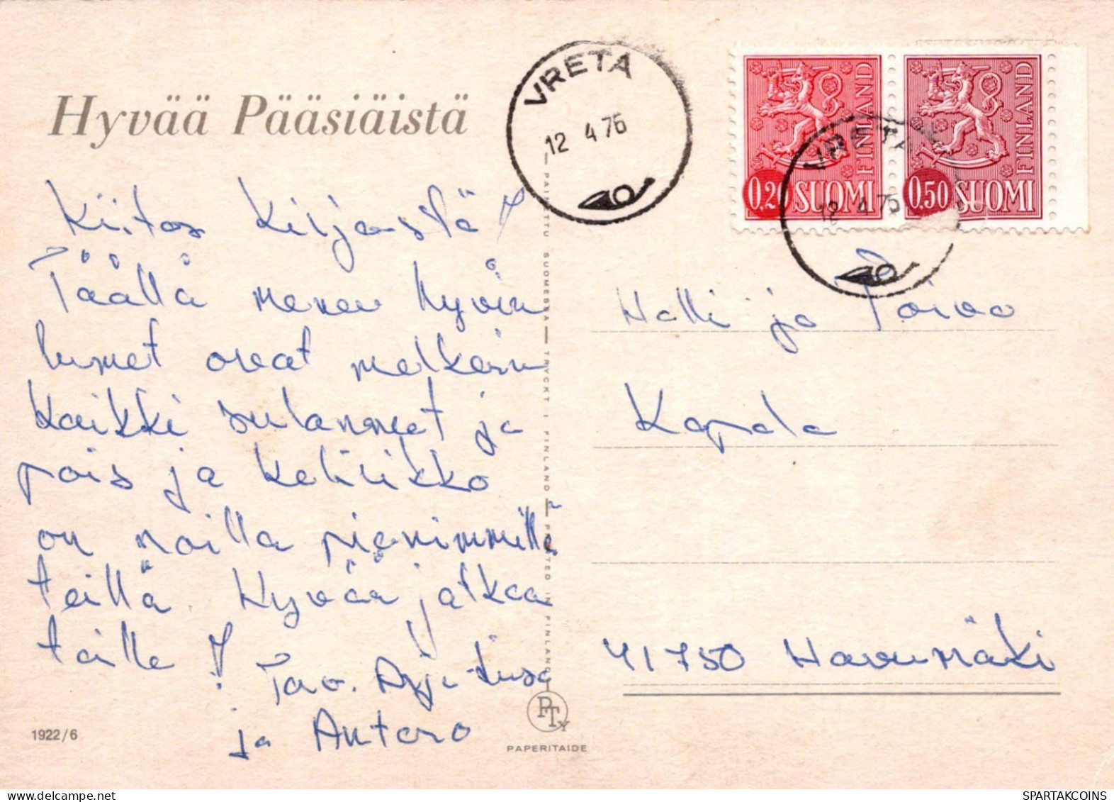 EASTER CHICKEN EGG Vintage Postcard CPSM #PBO759.GB - Easter