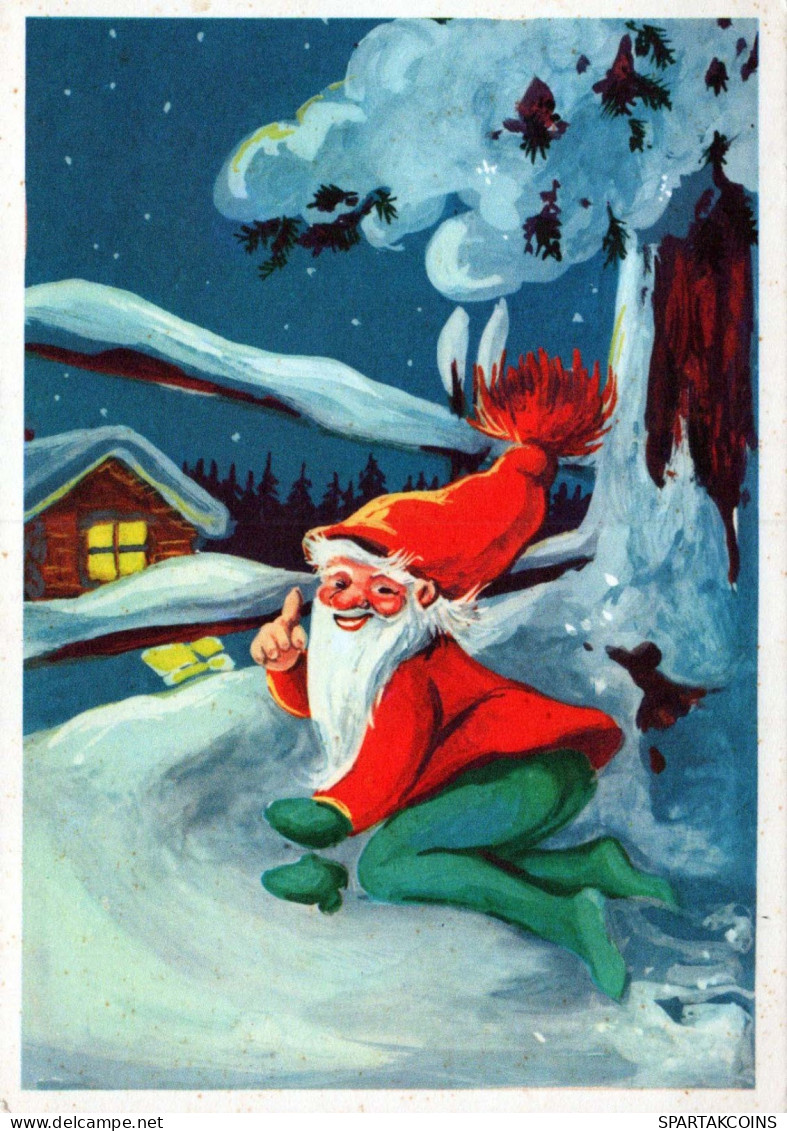 SANTA CLAUS Happy New Year Christmas Vintage Postcard CPSM #PBL461.GB - Santa Claus