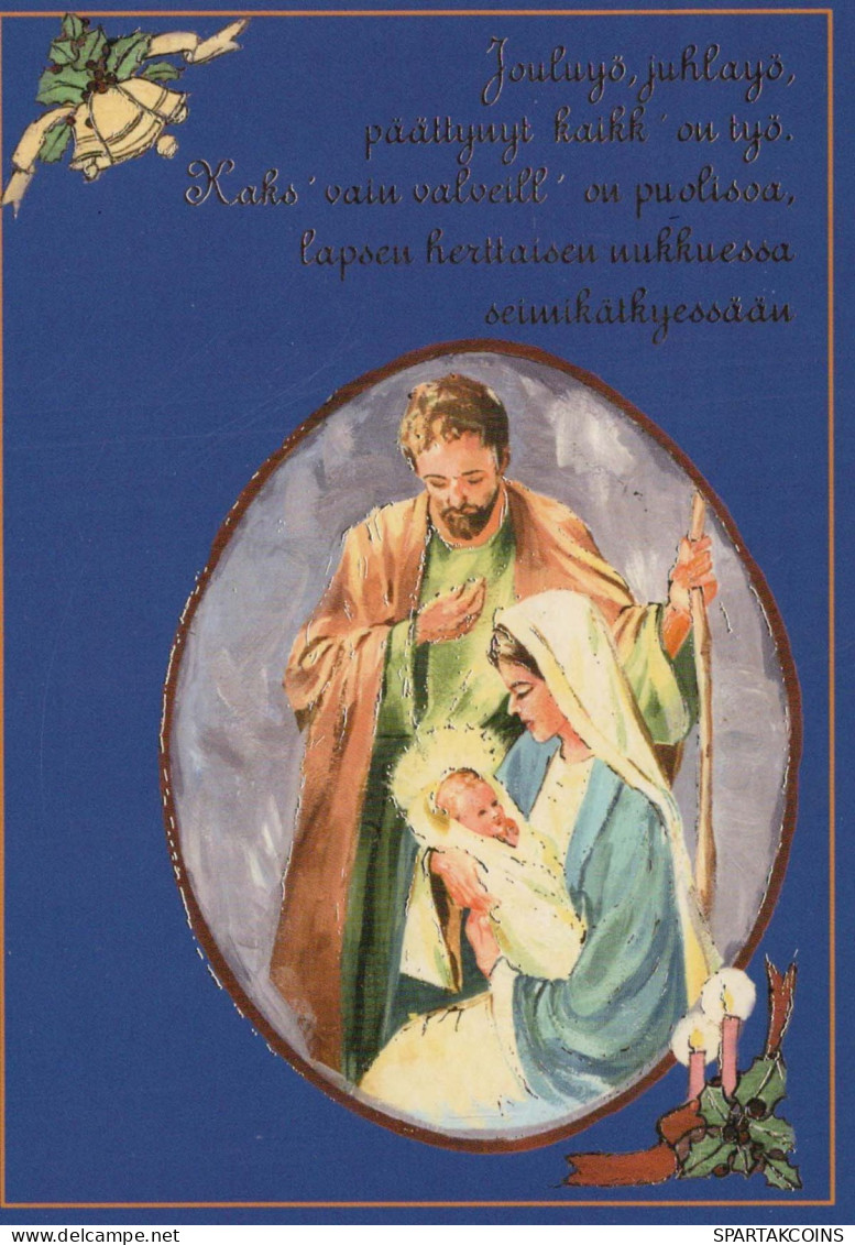 Virgen Mary Madonna Baby JESUS Christmas Religion Vintage Postcard CPSM #PBB866.GB - Jungfräuliche Marie Und Madona