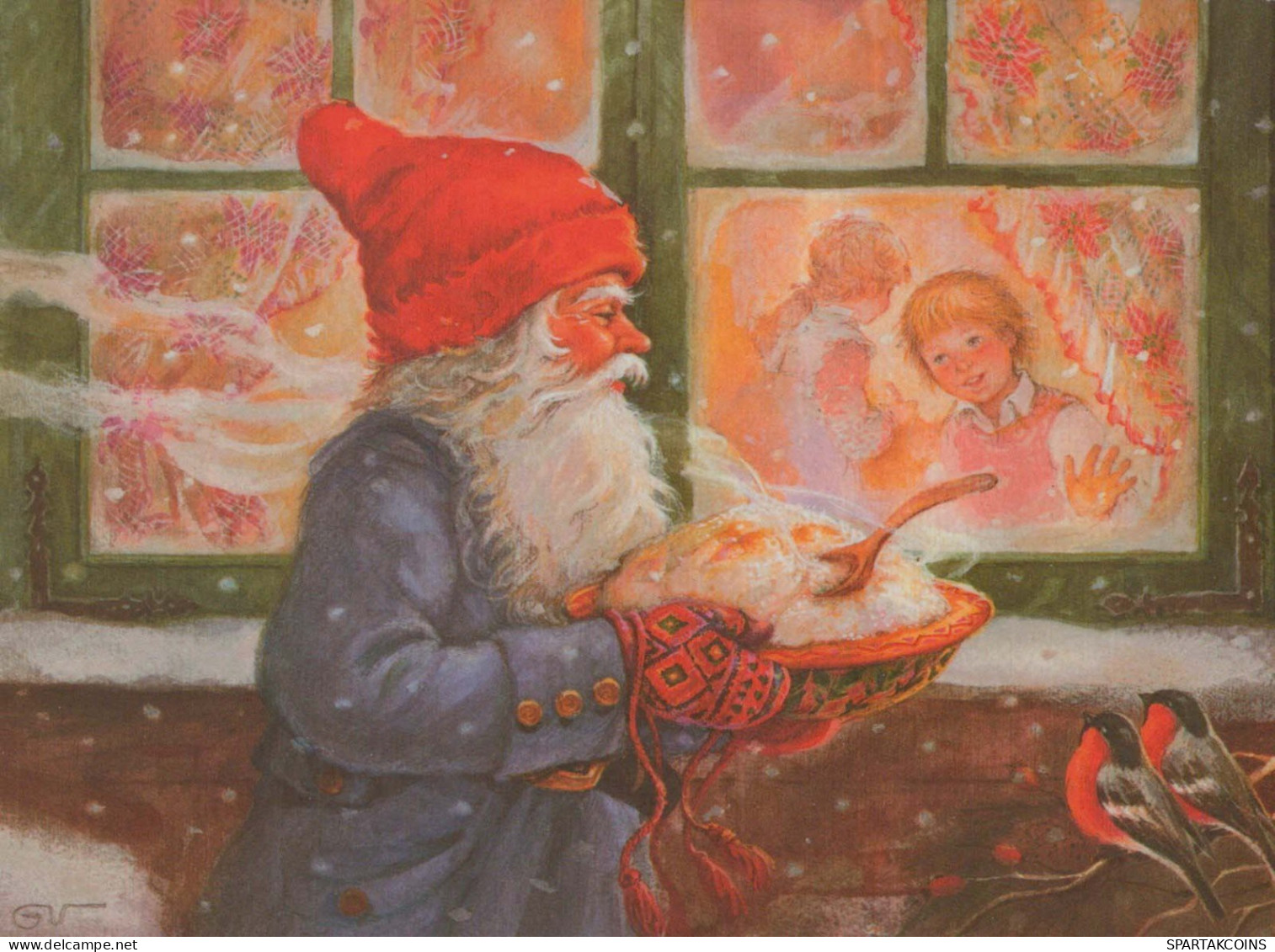 SANTA CLAUS Happy New Year Christmas Vintage Postcard CPSM #PBB082.GB - Santa Claus