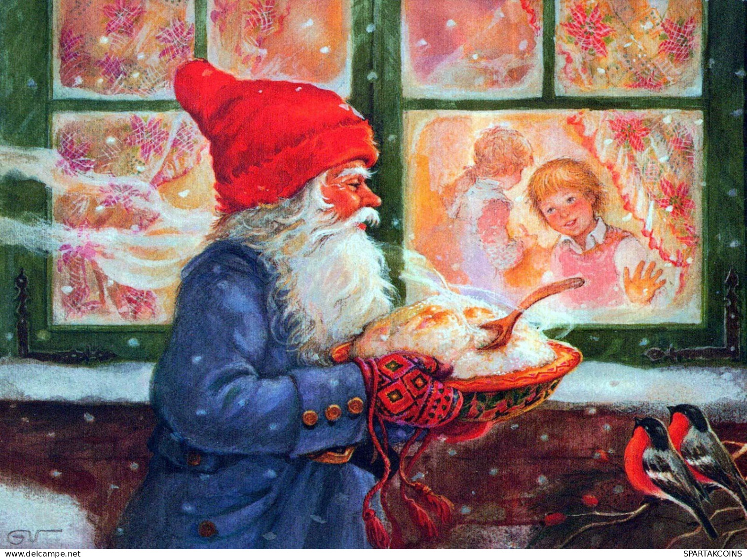 SANTA CLAUS Happy New Year Christmas Vintage Postcard CPSM #PBB082.GB - Santa Claus