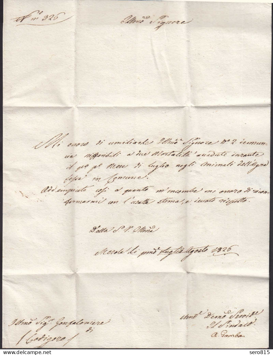 ITALIEN-ITALY Brief 1826 MESOLA Nach CODIGORO  (25593 - Altri - Europa