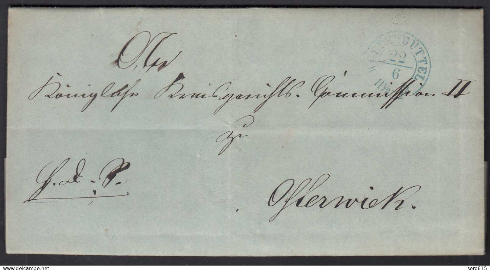 Preussen Brief WOLFENBÜTTEL R2b 1861 Mit Inhalt   (25604 - Other & Unclassified