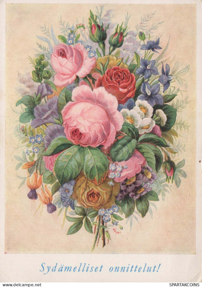 FLOWERS Vintage Ansichtskarte Postkarte CPSM #PAS610.DE - Flowers