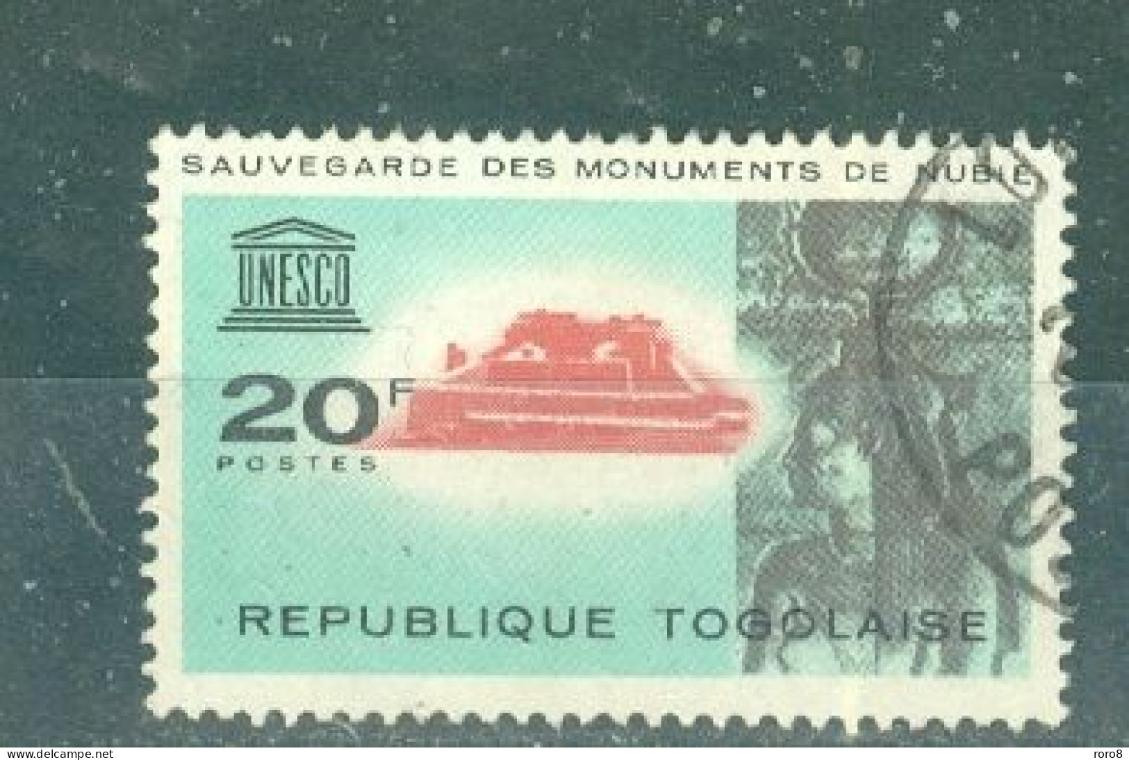 REPUBLIQUE DU TOGO - N°409.Oblitéré Sauvegarde Des Mpnuments De Nubie.Emblème De L'U.N.E.S.C.O. Sujets Divers. - UNESCO