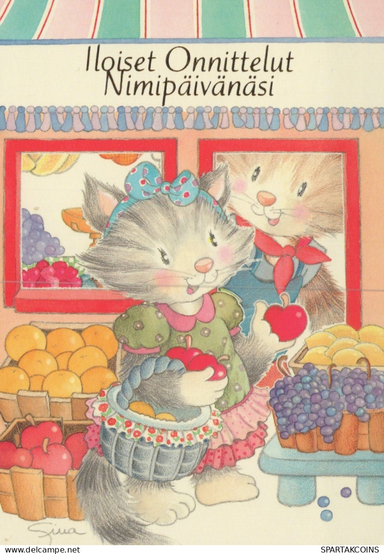 KATZE MIEZEKATZE Tier Vintage Ansichtskarte Postkarte CPSM #PAM269.DE - Cats