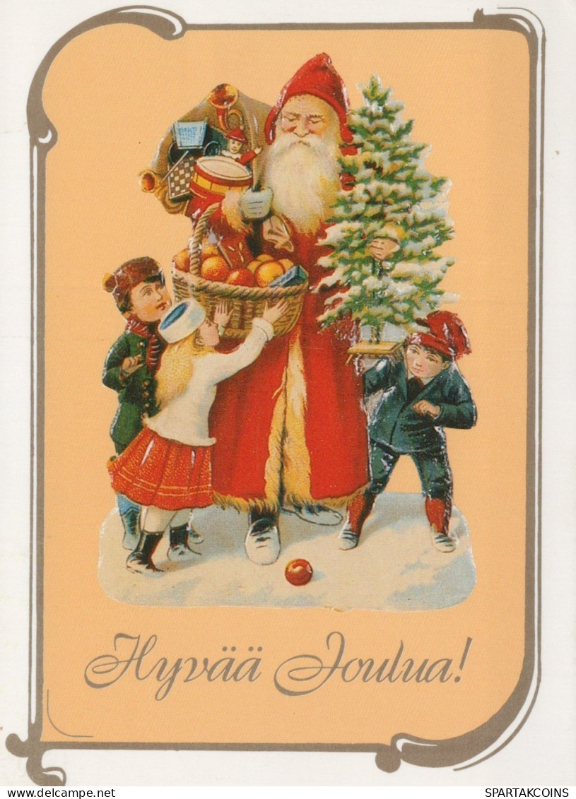 WEIHNACHTSMANN SANTA CLAUS KINDER WEIHNACHTSFERIEN Vintage Postkarte CPSM #PAK265.DE - Santa Claus