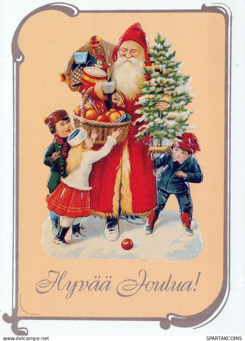 WEIHNACHTSMANN SANTA CLAUS KINDER WEIHNACHTSFERIEN Vintage Postkarte CPSM #PAK265.DE - Santa Claus