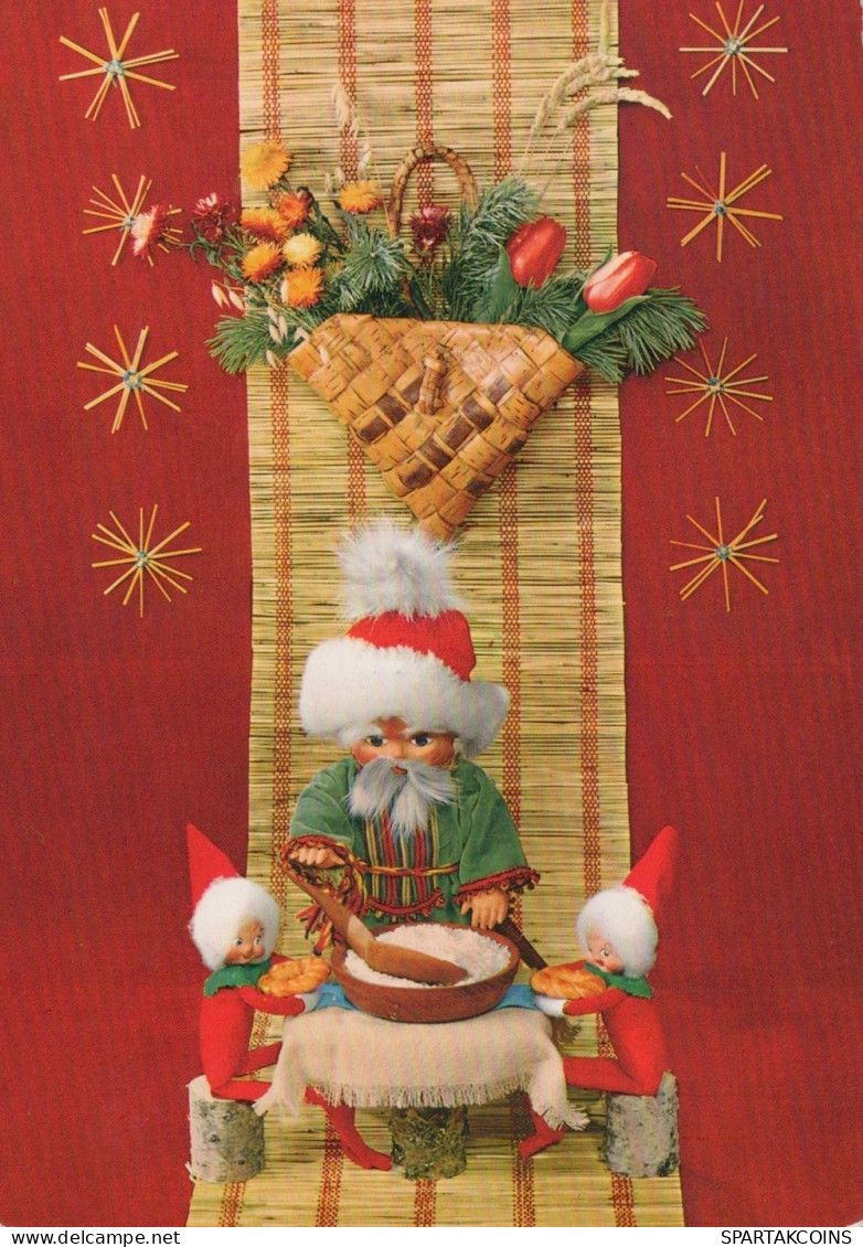 WEIHNACHTSMANN SANTA CLAUS WEIHNACHTSFERIEN Vintage Postkarte CPSM #PAK047.DE - Santa Claus