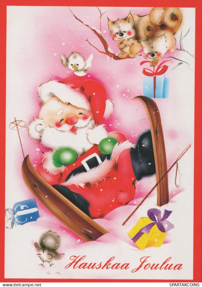 WEIHNACHTSMANN SANTA CLAUS WEIHNACHTSFERIEN Vintage Postkarte CPSM #PAJ980.DE - Santa Claus