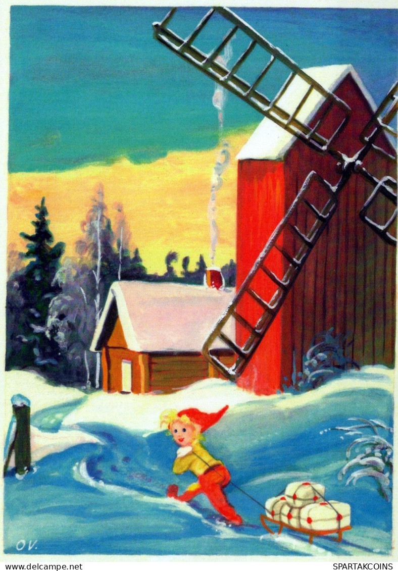 ENGEL WEIHNACHTSFERIEN Feiern & Feste Vintage Ansichtskarte Postkarte CPSM #PAH099.DE - Engelen