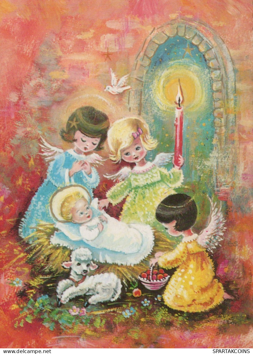 ENGEL WEIHNACHTSFERIEN Feiern & Feste Vintage Ansichtskarte Postkarte CPSM #PAH355.DE - Engel