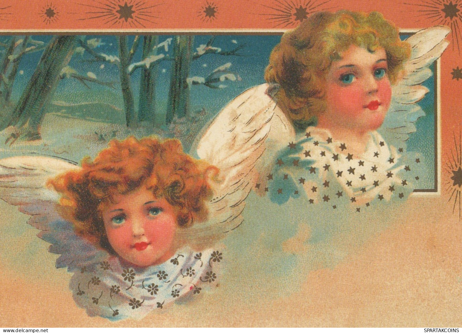 ENGEL WEIHNACHTSFERIEN Feiern & Feste Vintage Ansichtskarte Postkarte CPSM #PAH036.DE - Engel