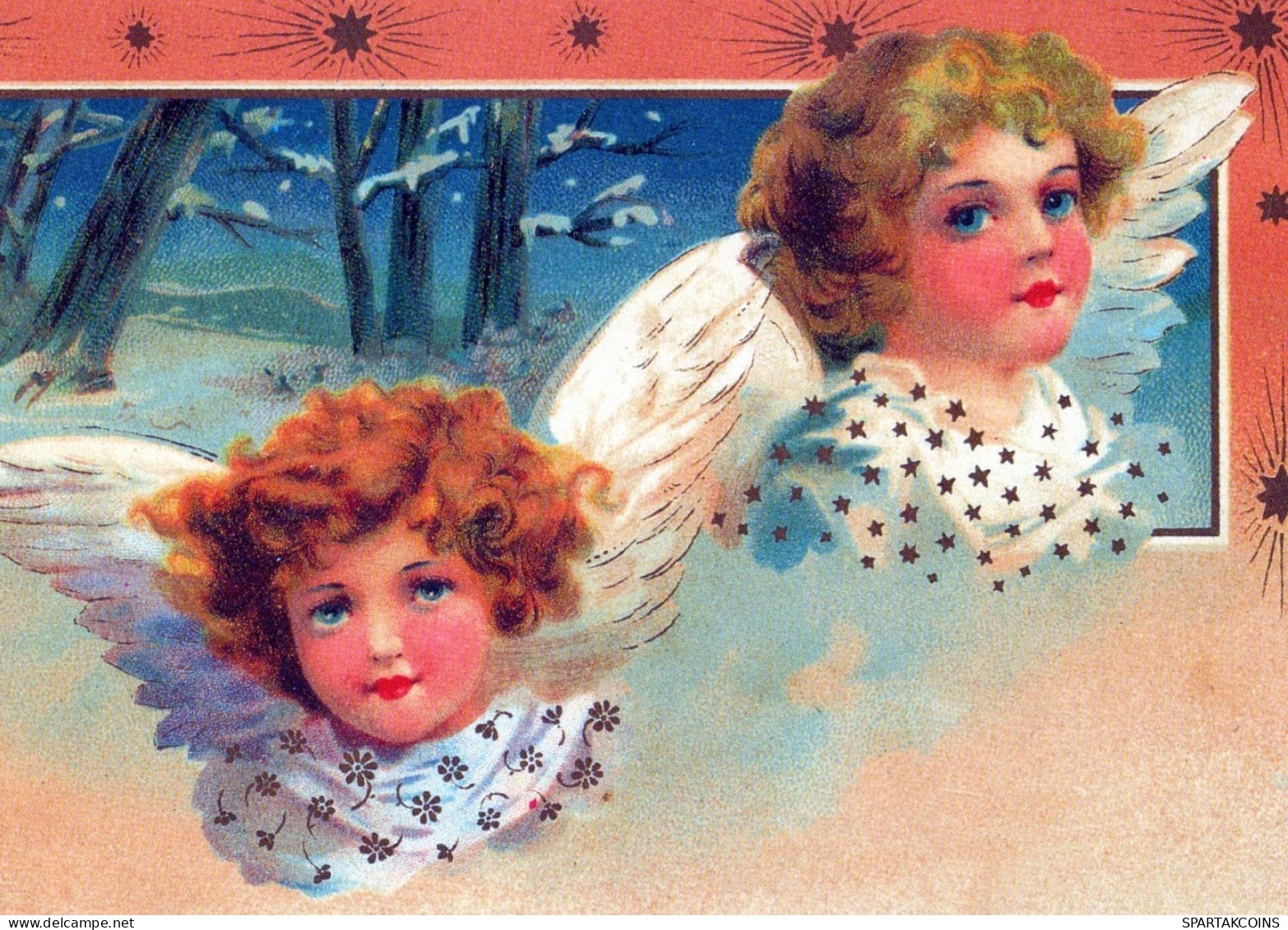 ENGEL WEIHNACHTSFERIEN Feiern & Feste Vintage Ansichtskarte Postkarte CPSM #PAH036.DE - Engel
