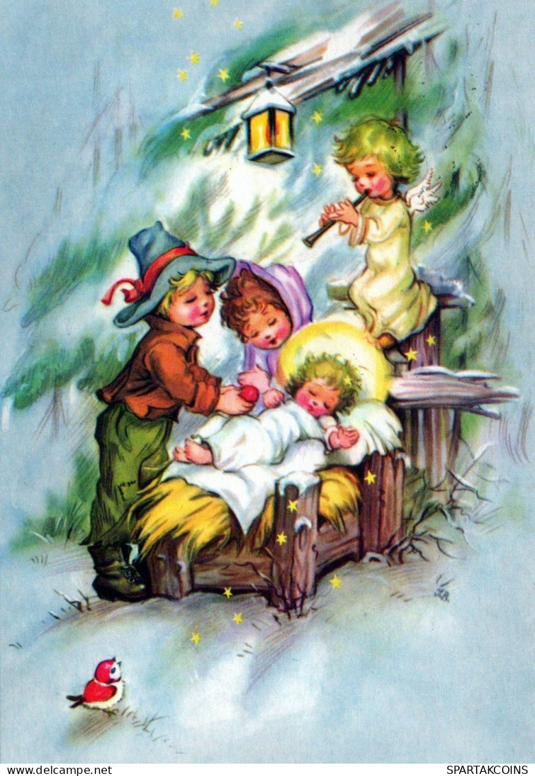 ENGEL WEIHNACHTSFERIEN Vintage Ansichtskarte Postkarte CPSMPF #PAG725.DE - Angels