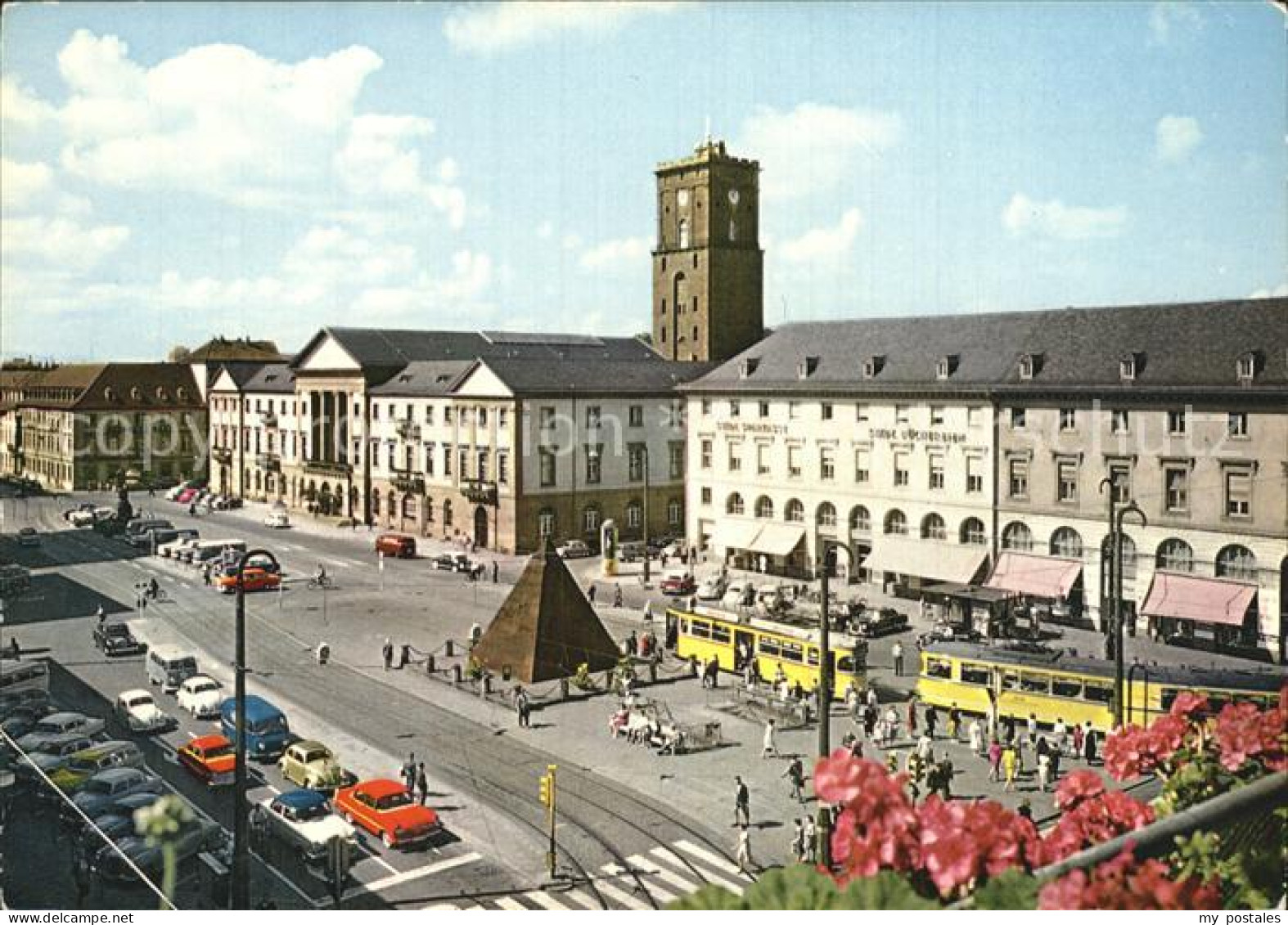 72504772 Karlsruhe Baden Marktplatz Rathaus Luftaufnahme Karlsruhe - Karlsruhe