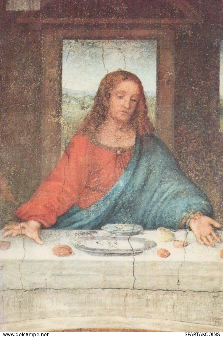 DIPINTO CRISTO SANTO Religione Vintage Cartolina CPSM #PBQ158.IT - Gemälde, Glasmalereien & Statuen