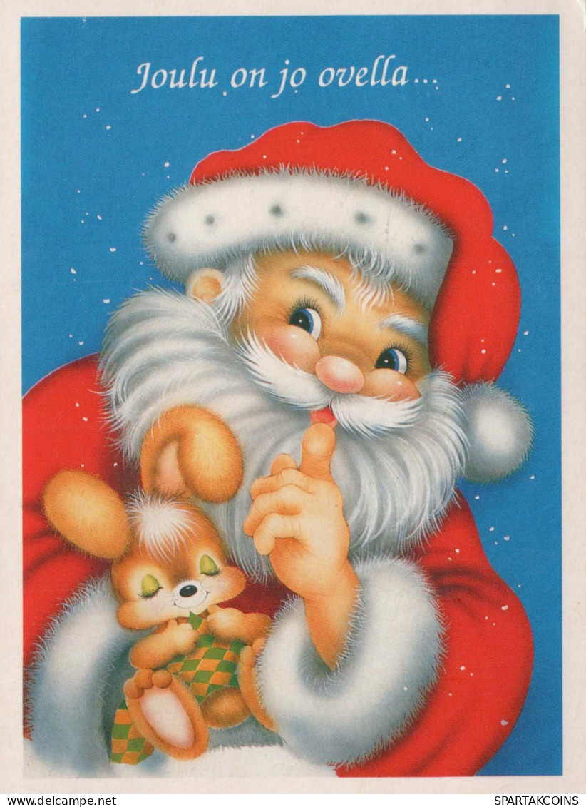 BABBO NATALE Buon Anno Natale Vintage Cartolina CPSM #PBO069.IT - Santa Claus