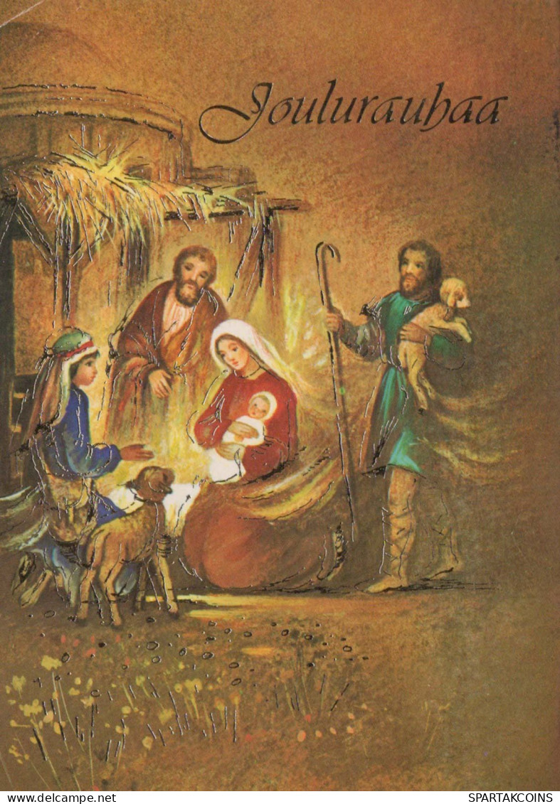 Vergine Maria Madonna Gesù Bambino Natale Religione Vintage Cartolina CPSM #PBB807.IT - Maagd Maria En Madonnas