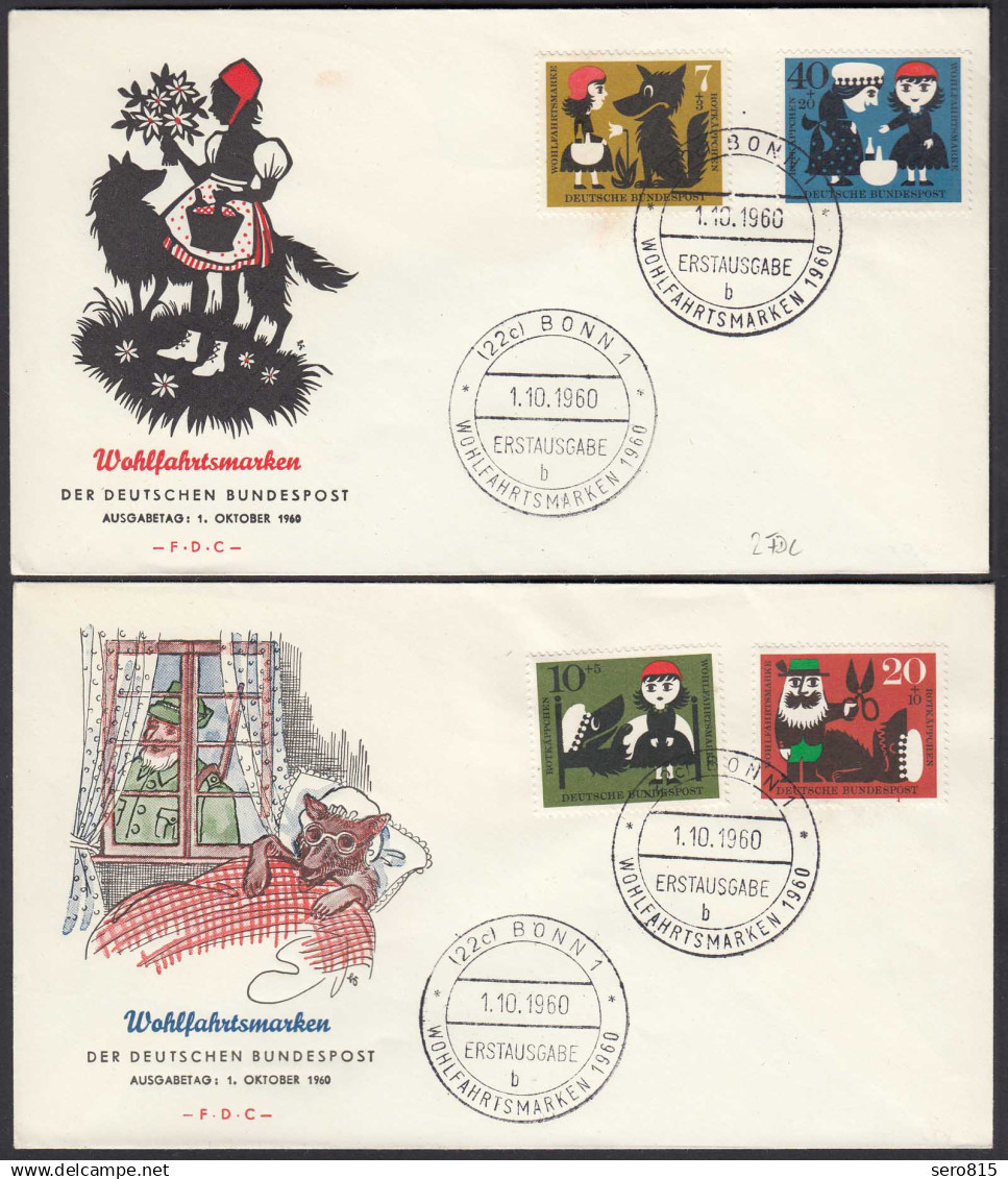 Germany BRD Bund 1960 Mi. 340-343 Rotkäppchen Von Gebrüder Grimm FDC Mi. 65,00 € - Other & Unclassified