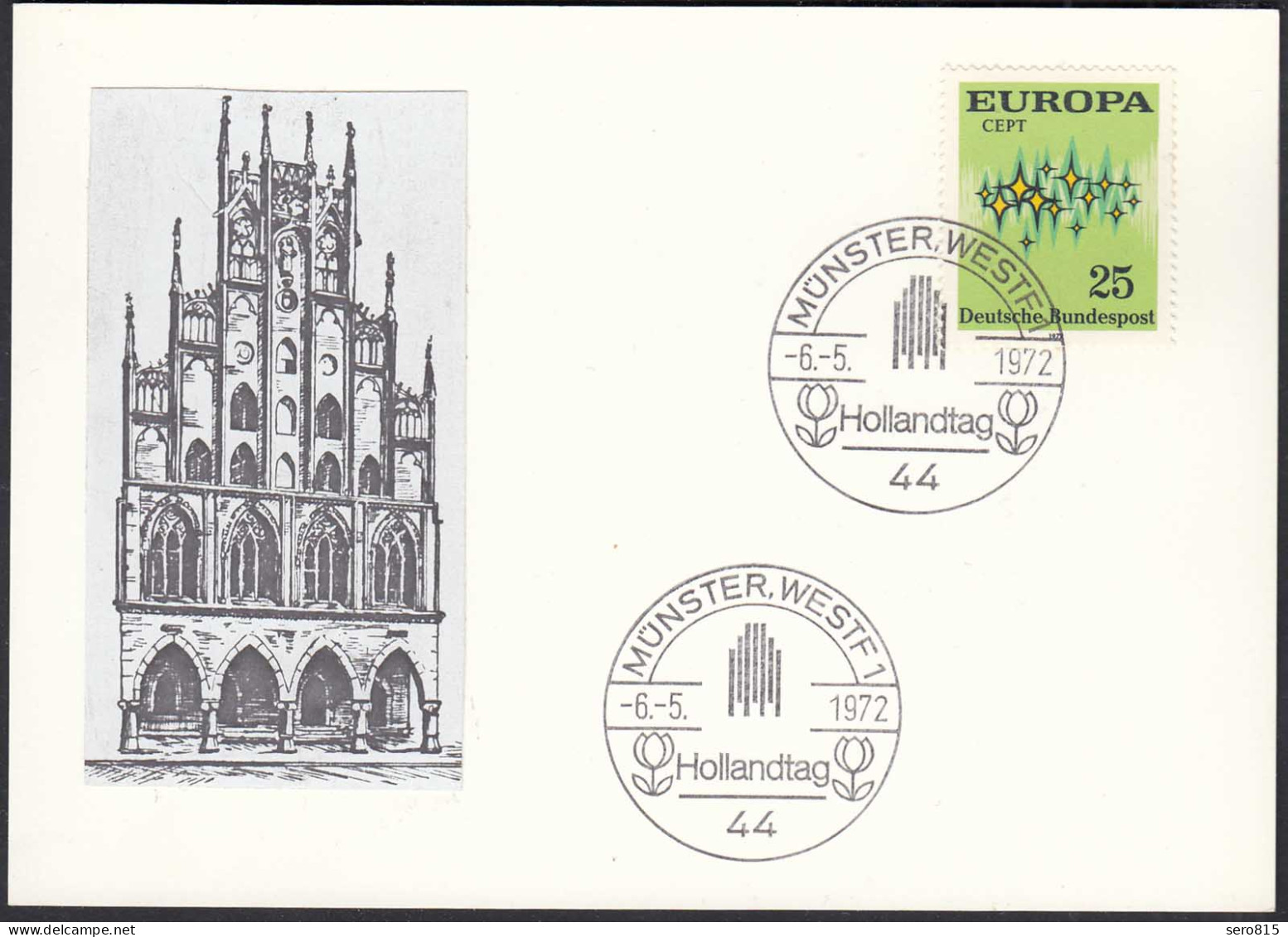 Münster Westf. 1972 Sonderkarte Mit Rathaus Und SST Hollandtag   (87132 - Non Classés