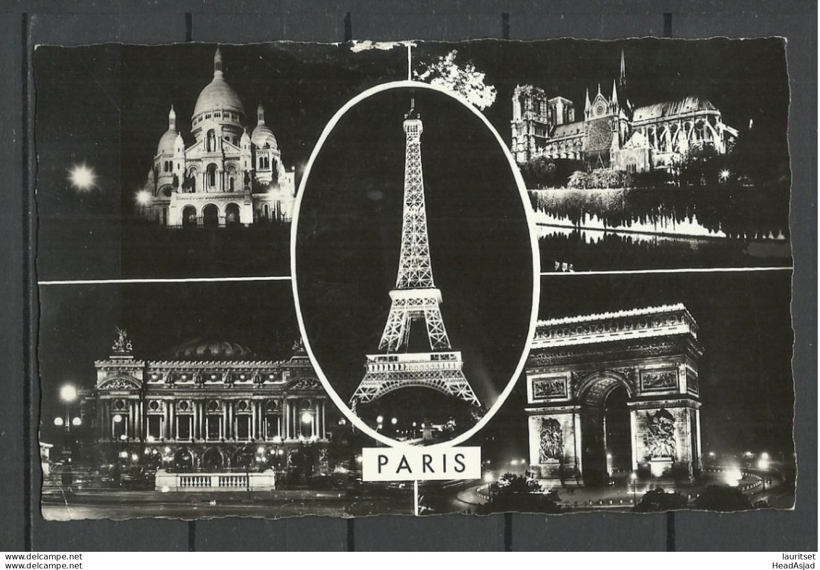 FRANCE Paris La Nuit Eiffel Tower La Tour Eiffel Etc., Sent 1960 To Norway Advertising Cachet Parachutiste D`outre-mer - Tour Eiffel