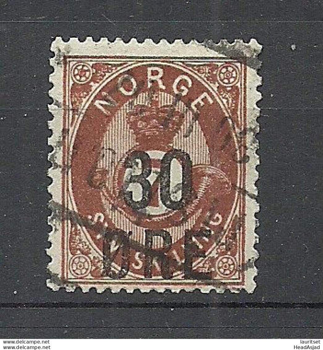 NORWAY 1906 Michel 65 O Posthorn With OPT - Oblitérés