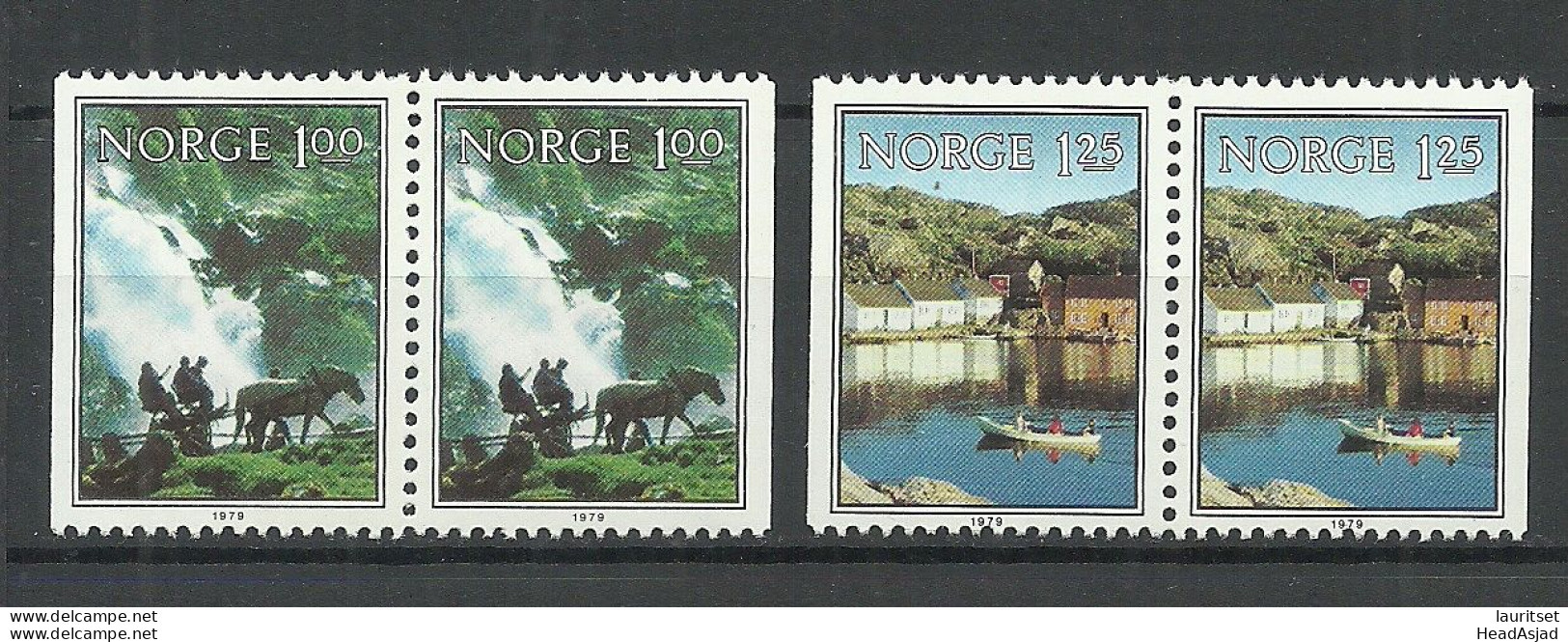 NORWAY 1979 Michel 795 - 796 As Pairs MNH Landschaften - Neufs