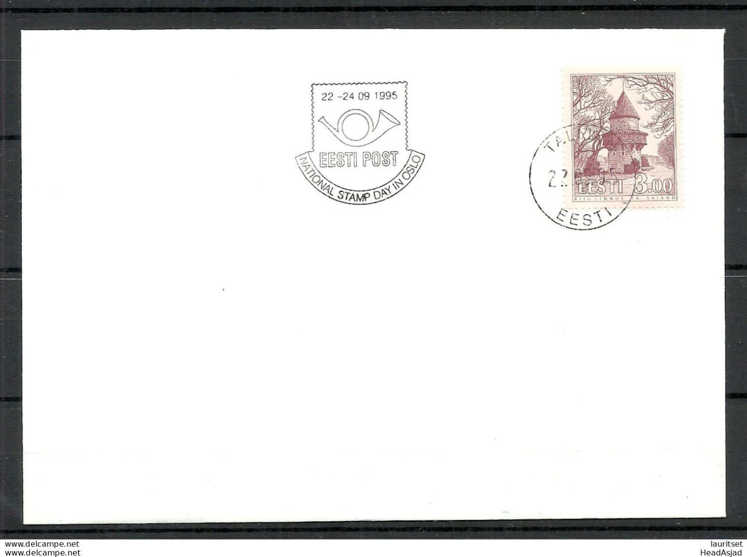 Estland Estonia 1995 National Stamp Day In Oslo Norway Special Cancel Sonderstempel - Estonie