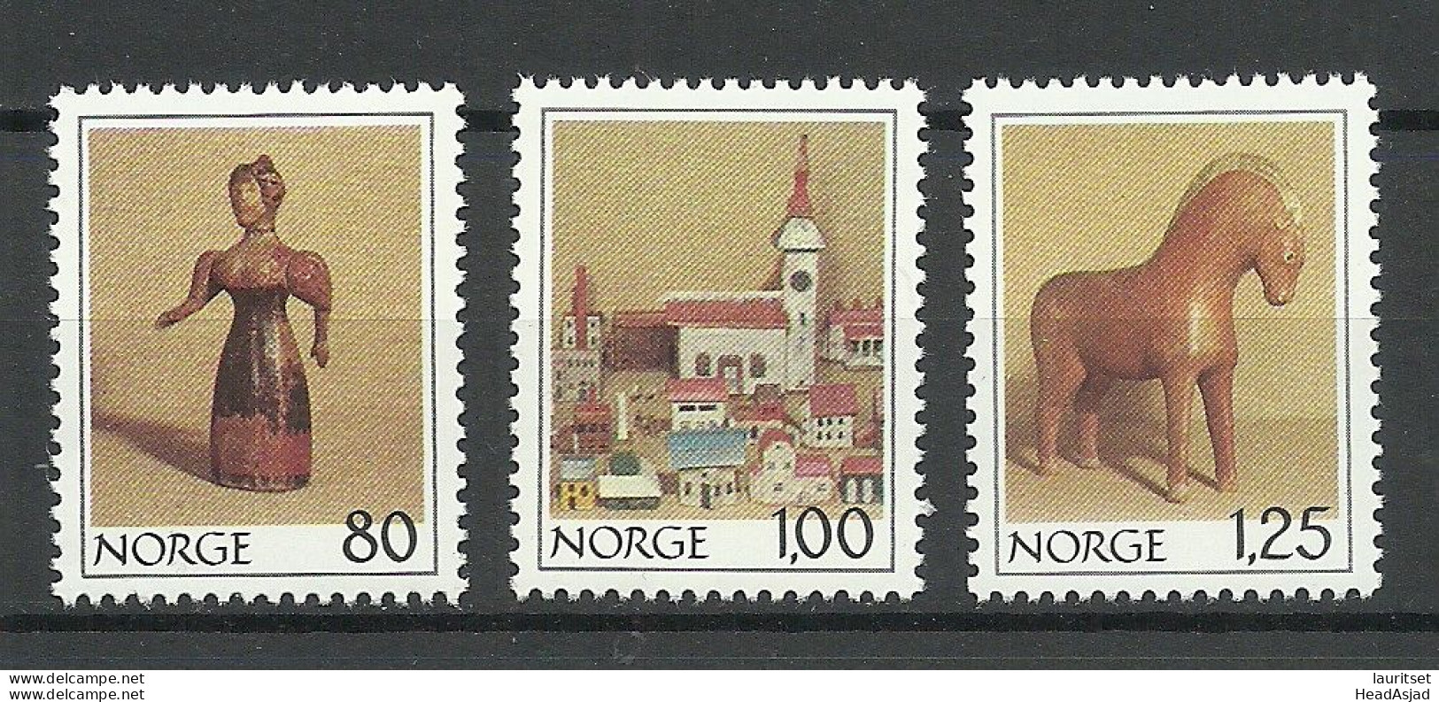 NORWAY 1978 Michel 787 - 789 MNH Noel Christmas Weichnachten Altes Spielzeug - Poupées