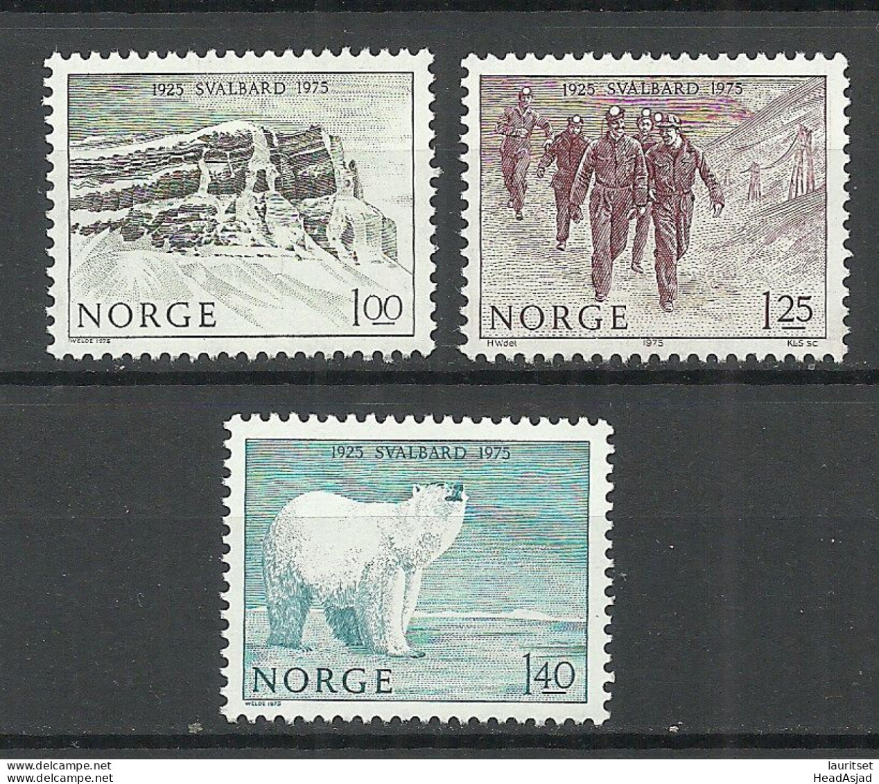 NORWAY 1975 Michel 709 - 711 MNH - Unused Stamps
