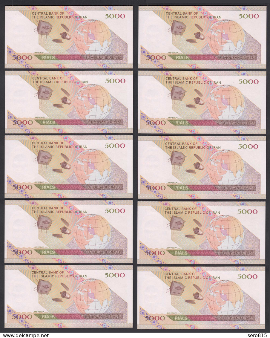 PERSIEN - PERSIA -  IRAN - 10 Stück á 5000 RIALS (2009) Pick 150 UNC (1)  (89238 - Andere - Azië